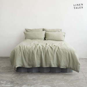 Světle zelené lněné povlečení na jednolůžko 135x200 cm – Linen Tales obraz