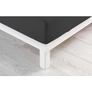 Antracitové napínací prostěradlo jersey 140x190 cm Jersy – douceur d'intérieur obraz