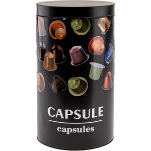 Černá dóza na kávové kapsle Black3D – Dakls obraz