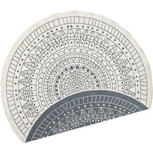 Šedo-krémový venkovní koberec NORTHRUGS Porto, ⌀ 140 cm obraz
