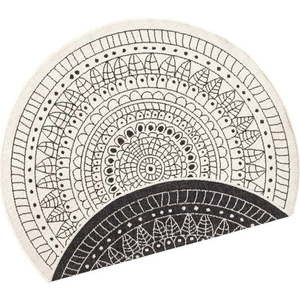 Černo-krémový venkovní koberec NORTHRUGS Porto, ⌀ 140 cm obraz