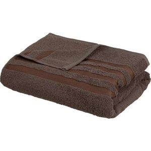 Hnědá froté bavlněná osuška 100x150 cm Simple – Casa Selección obraz