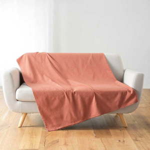 Přehoz v cihlové barvě 180x220 cm Lucile – douceur d'intérieur obraz
