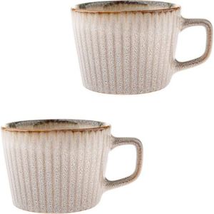 Krémové hrnky v sadě 2 ks na cappuccino z kameniny 190 ml Tone – Dakls obraz