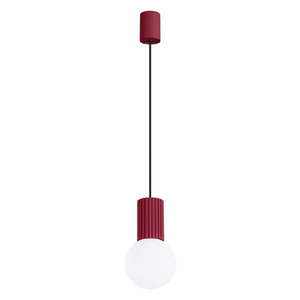 Vínové závěsné svítidlo se skleněným stínidlem ø 12 cm Orbital – Nice Lamps obraz