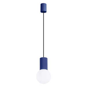 Tmavě modré závěsné svítidlo se skleněným stínidlem ø 12 cm Orbital – Nice Lamps obraz