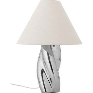 Stolní lampa ve stříbrné barvě s textilním stínidlem (výška 49 cm) Silva – Bloomingville obraz