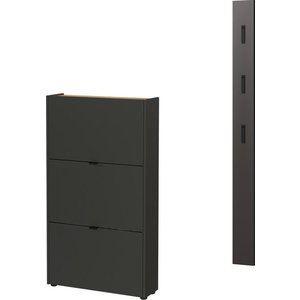 Antracitová předsíňová sestava 101x200x22 cm Ameca – Germania obraz
