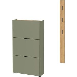 Předsíňová sestava v přírodní barvě/taupe 101x200x22 cm Ameca – Germania obraz