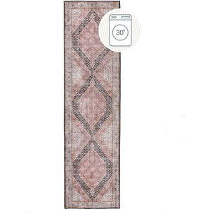 Růžový pratelný běhoun 60x230 cm Briony Traditional – Flair Rugs obraz