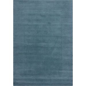 Modrý ručně tkaný vlněný koberec 200x290 cm Textured Wool Border – Flair Rugs obraz