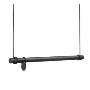Černý nástěnný stojan na oblečení z dubového dřeva 80x200x4 cm Swing M – LIND DNA obraz