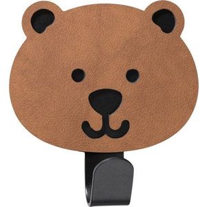 Hnědý ocelový háček bez vrtání Bear Nupo – LIND DNA obraz