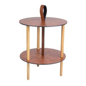 Kulatý odkládací stolek ø 38 cm Strap S Bull – LIND DNA obraz