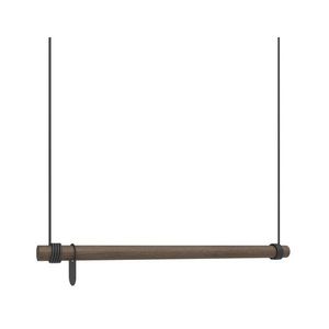 Hnědý nástěnný stojan na oblečení z dubového dřeva 80x200x4 cm Swing M – LIND DNA obraz