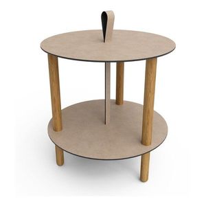 Kulatý odkládací stolek ø 48 cm Strap L Bull – LIND DNA obraz