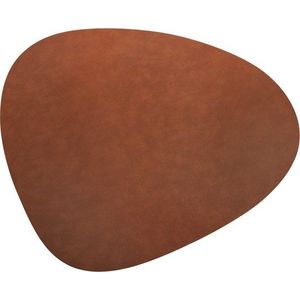 Koňakově hnědá kůže 92x108 cm Curve XXXL Bull – LIND DNA obraz
