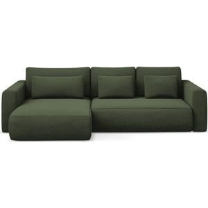Khaki rozkládací/s úložným prostorem rohová pohovka (levý roh/s lenoškou) Kapua – Makamii obraz