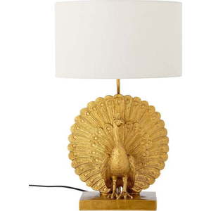 Stolní lampa ve zlaté barvě s textilním stínidlem (výška 58, 5 cm) Peacock – Bloomingville obraz