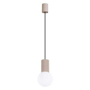 Taupe závěsné svítidlo se skleněným stínidlem ø 12 cm Orbital – Nice Lamps obraz