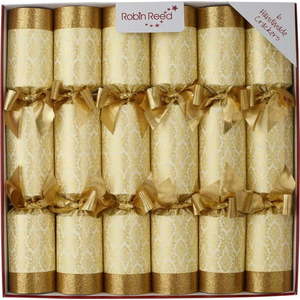 Vánoční crackery v sadě 6 ks Gold Damask – Robin Reed obraz