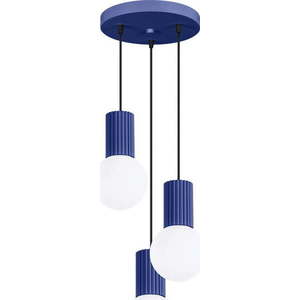 Tmavě modré závěsné svítidlo se skleněným stínidlem ø 25 cm Orbital – Nice Lamps obraz