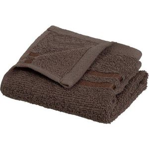 Hnědý froté bavlněný ručník 30x50 cm Simple – Casa Selección obraz
