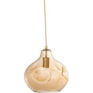 Hnědé závěsné svítidlo se skleněným stínidlem ø 30 cm Azizi – Bloomingville obraz
