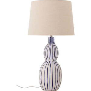 Modrá/krémová stolní lampa s textilním stínidlem (výška 68, 5 cm) Gavisa – Bloomingville obraz