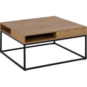Konferenční stolek s deskou v dubovém dekoru v tmavě přírodní barvě 80x80 cm Willford – Actona obraz