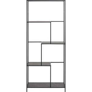Matně černá knihovna v dekoru mramoru 72x114x32 cm Infinity – Actona obraz