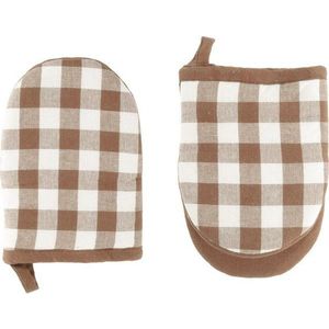 Bavlněné kuchyňské rukavice v sadě 2 ks Gingham – Tiseco Home Studio obraz