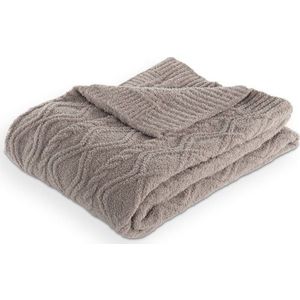 Taupe deka z mikroplyše 130x170 cm Aspen – Tiseco Home Studio obraz