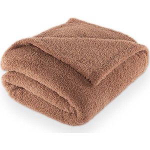 Hnědá deka z mikroplyše 150x200 cm Cocoon – Tiseco Home Studio obraz