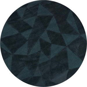 Zelenomodrý ručně tkaný vlněný kulatý koberec ø 160 cm Shard Teal – Flair Rugs obraz