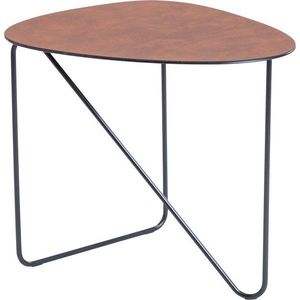 Koňakově hnědý kovový konferenční stolek 37x44 cm Curve M Bull – LIND DNA obraz