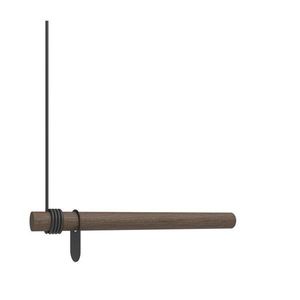 Hnědý nástěnný věšák z dubového dřeva 50 cm Swing – LIND DNA obraz