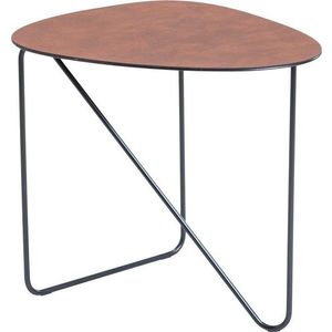 Koňakově hnědý kovový konferenční stolek 44x50 cm Curve L Bull – LIND DNA obraz