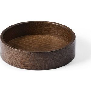 Hnědý dekorativní dřevěný úložný box ø 11x3 cm Circle S – LIND DNA obraz