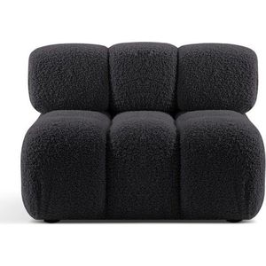 Antracitový modul pohovky z textilie bouclé (středový díl) Bellis – Micadoni Home obraz