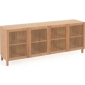 Nízká komoda v dekoru dubu v přírodní barvě 180x72 cm Beyla – Kave Home obraz