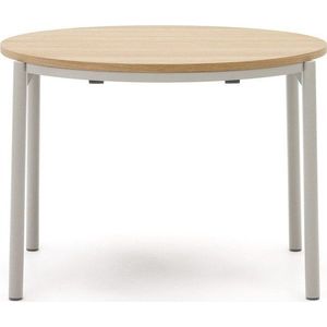 Kulatý rozkládací jídelní stůl s deskou v dubovém dekoru v přírodní barvě ø 90 cm Montuiri – Kave Home obraz