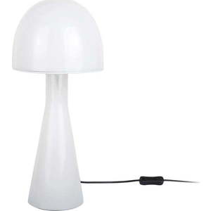 Bílá stolní lampa se skleněným stínidlem (výška 45 cm) Bombin – Leitmotiv obraz