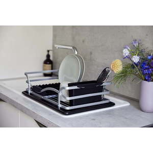 Černý odkapávač na nádobí Wenko Drip Aluminium obraz