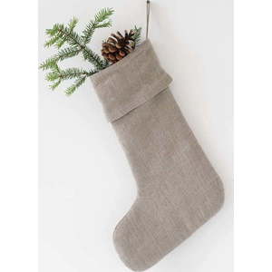 Látková vánoční punčocha Natural – Linen Tales obraz