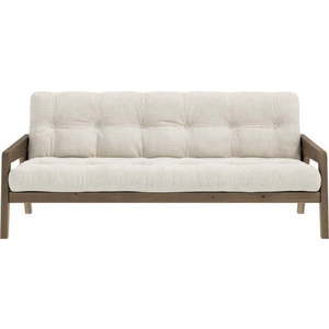 Béžová manšestrová rozkládací pohovka 204 cm Grab - Karup Design obraz