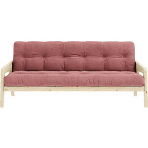 Růžová manšestrová rozkládací pohovka 204 cm Grab Clear – Karup Design obraz