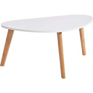 Bílý konferenční stolek Bonami Essentials Skandinavian, délka 84, 5 cm obraz