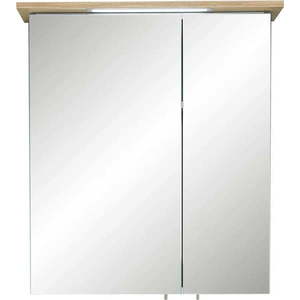 Zelená závěsná koupelnová skříňka se zrcadlem 60x72 cm Set 963 - Pelipal obraz