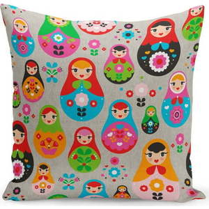 Polštář s výplní Kate Louise Matryoshka, 43 x 43 cm obraz